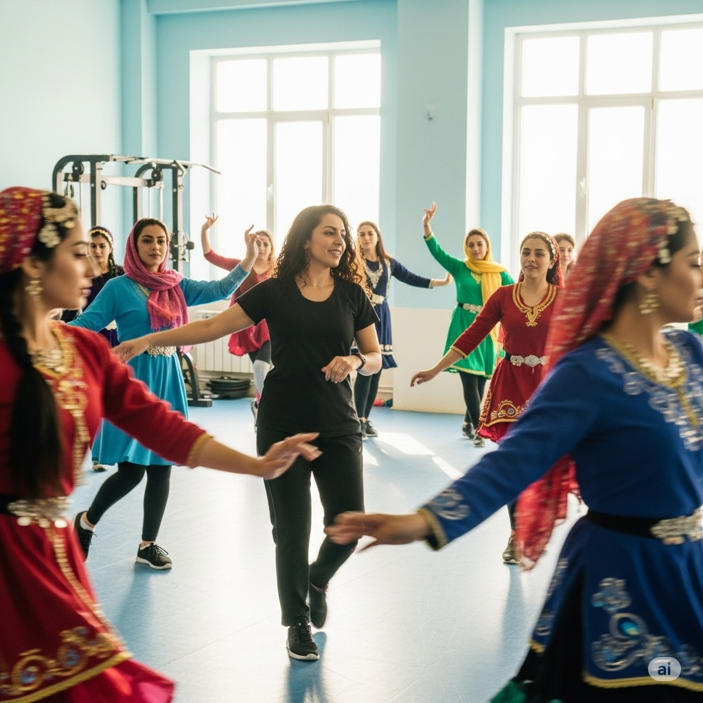 مجموعه رومینا طارمی کلاس آموزش رقص ایرانی در باشگاه ورزشی بانوان غرب تهران مرزداران